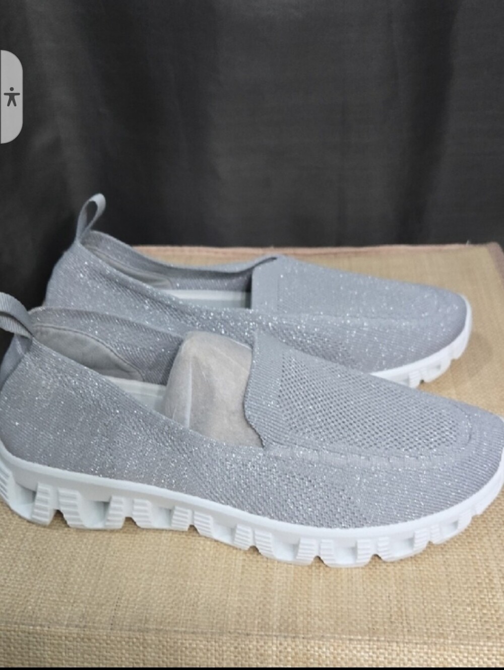 SALE!  Urban Sport Comfort Knit Slip-On Flats in Light Gray